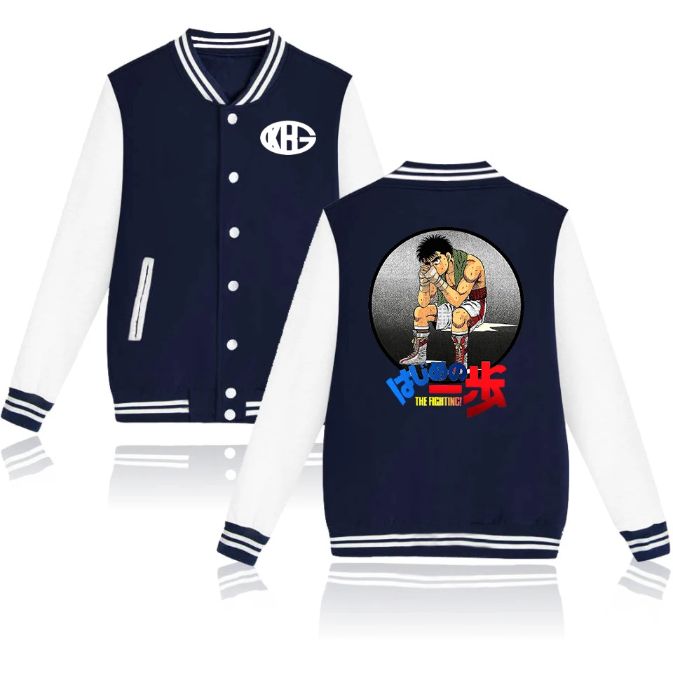 Hajime No Ippo Baseball Jacket Hoodie Men Hooded Pullover Anime Men s Newest Boxing Simple Style 1 - Hajime no Ippo Store